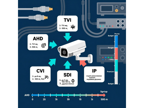 Сравнение аналоговых стандартов AHD, TVI, CVI, HD-SDI