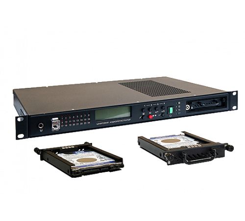 Автономный сетевой 24 канальный аудиорегистратор MDL2-24-19" 1U RACK (I)-1T-1024 для записи звука и телефонных разговоров